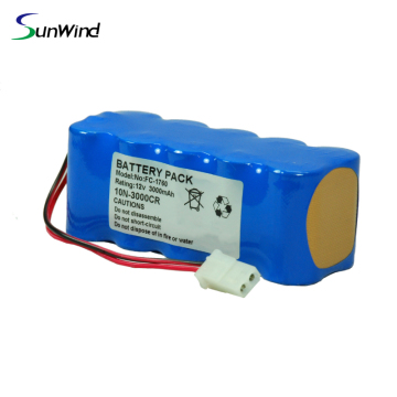 12V 3000mAh NI-MH Defibrillator Battery for Fukuda FC-1760 10n-3000scr Equipment Medical Machine Batteries