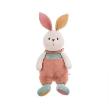 통통한 접합 흰 토끼 소녀 봉제 장난감
