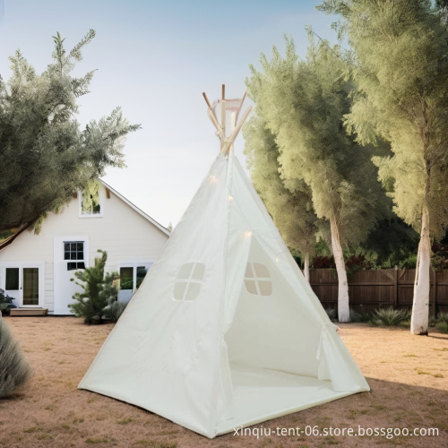 Wind Valley Kids' Canvas & Aluminum Tepee Tent for Glamping and Beach Camping