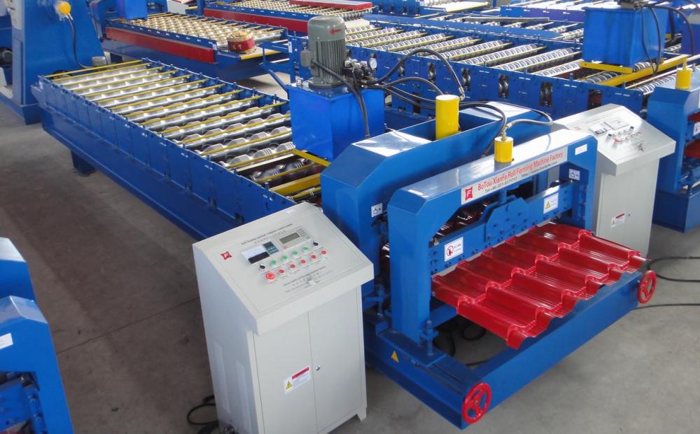 Philippines style Glazed Steel Tile Roll Forming Machine