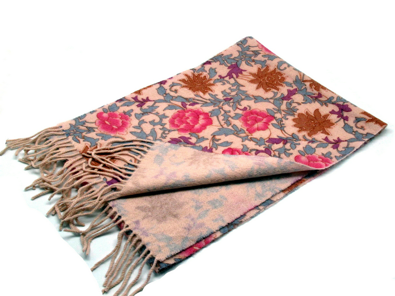 Printed Wool Scarf Yf 1188