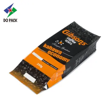 4 Side Seal Custom Coffee Pouch Top Quality Coffee Bean Powder Packing Bags With Valve