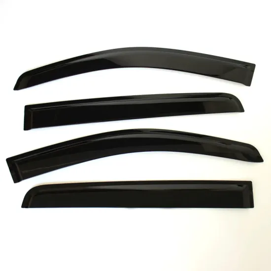 Black Window Wind Deflectors Door Visors Full Kit for Ford Ranger T7 2015-2018