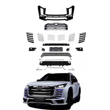 MAICTOP Car Accessories Facelift Front Rear Bumper Bodykit For Toyota Highlander 2021-2022 Upgrade to LC300 Land Cruiser