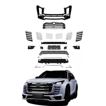 MAICTOP Car Accessories Facelift Front Rear Bumper Bodykit For Toyota Highlander 2021-2022 Upgrade to LC300 Land Cruiser