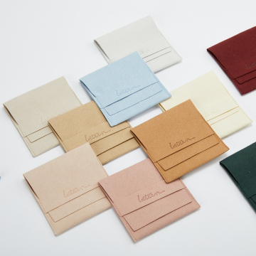 Logo personnalisé en daim en vente en velours microfibre Sacches enveloppe