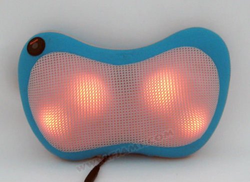 mini electric heated car neck massage pillow