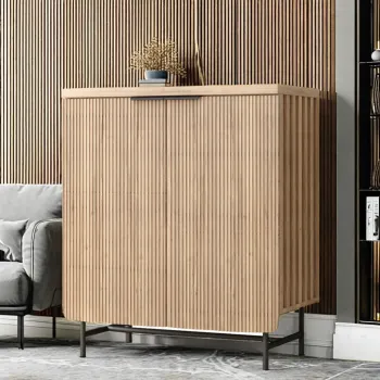 Luxury European Vintage Wood Multi-Layer Storage Cabinets