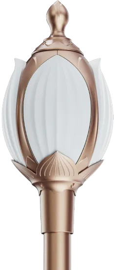 Lotus Element Silver Garden Lamp Street Light Head