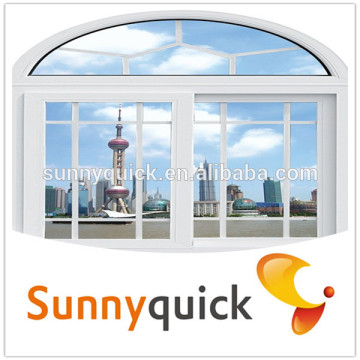 European style aluminum sliding window with top arch