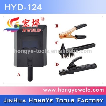 Italy/German type welding electrode holder 200a with welding helmet