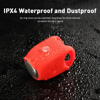 120db Chargeable Bicycle Bell Waterproof Cycling Bike Bell Electric Horn Mini Portable Cycling Handlebar Bell Bicycle Accessorie