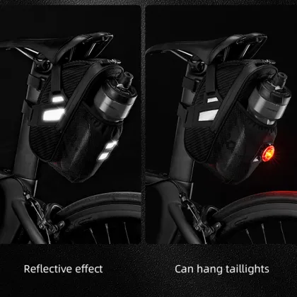 ROCKBROS Double Zipper Reflective Bicycle Saddle Bag