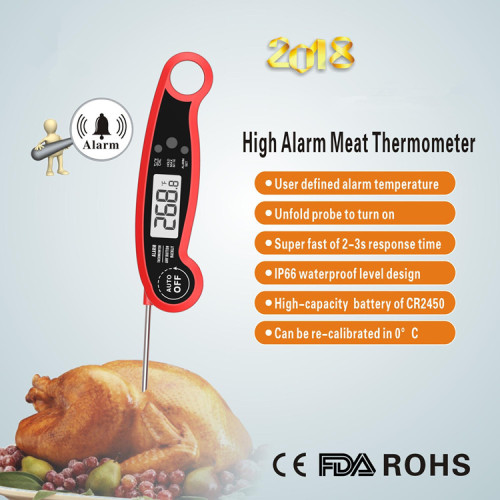 CE ROHS LFGBは、probedigitalを備えたプライベートラベル防水デジタル食品温度計を承認しました