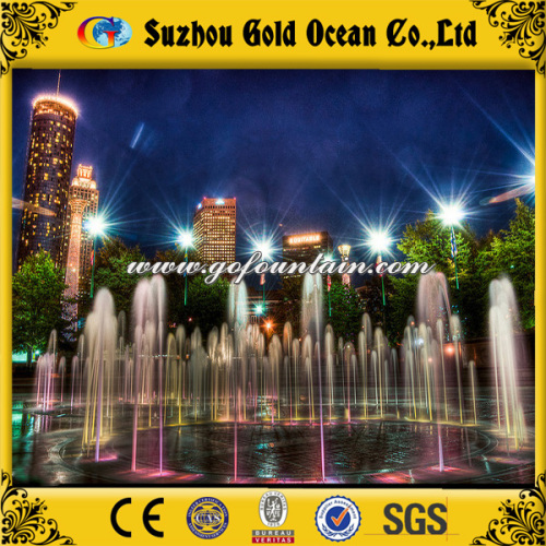 Colorful Straight Spray Water Feature Floor Type Fountain