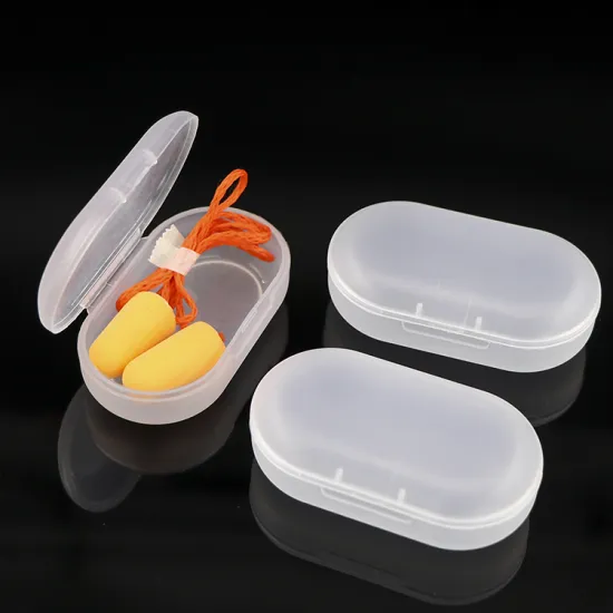 Round Mini Travel Jewelry Box Case Plastic Packaging Storage Cube Ear plugs box