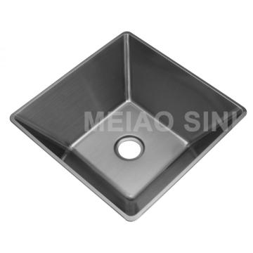 Venta caliente Acero inoxidable Fregadero de baño negro hecho a mano