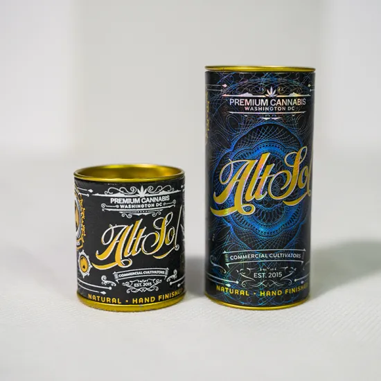 Tin Lid Pre Roll Cigar CBD Packaging tube