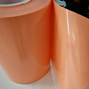 Orange opaque PVC and 90gsm PVDC composite sheet