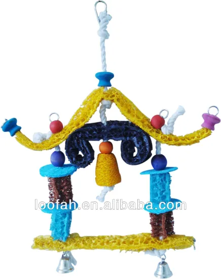 loofah house toy for small birds
