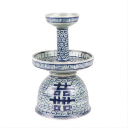 Ming Dynasty Blue and White Porcelain Candle Stand