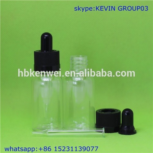 pet eliquid bottles with glass pipette 30ml clear