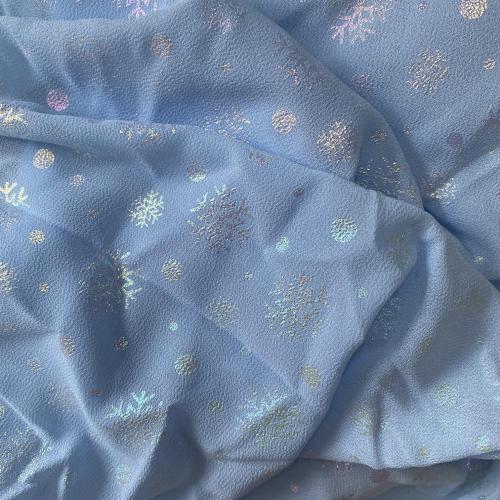 Chiffon fabric with stamping for dress