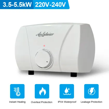 SS304 Electric Water Heater for Bathroom Shower - Terma De Agua Caliente 5500