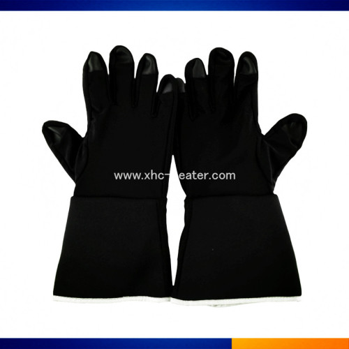 Cowhide Leather Snowboard Battery Heated Gloves