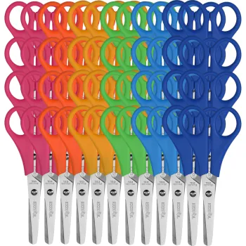 Stainless Steel Blunt Tip Scissors with Scale for Kids and Kindergarten Beginners
