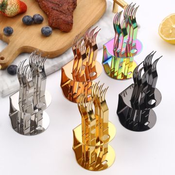 Cute Stainless Steel 304 Fruit Fork Set - 6 Piece Wedding Dessert Forks