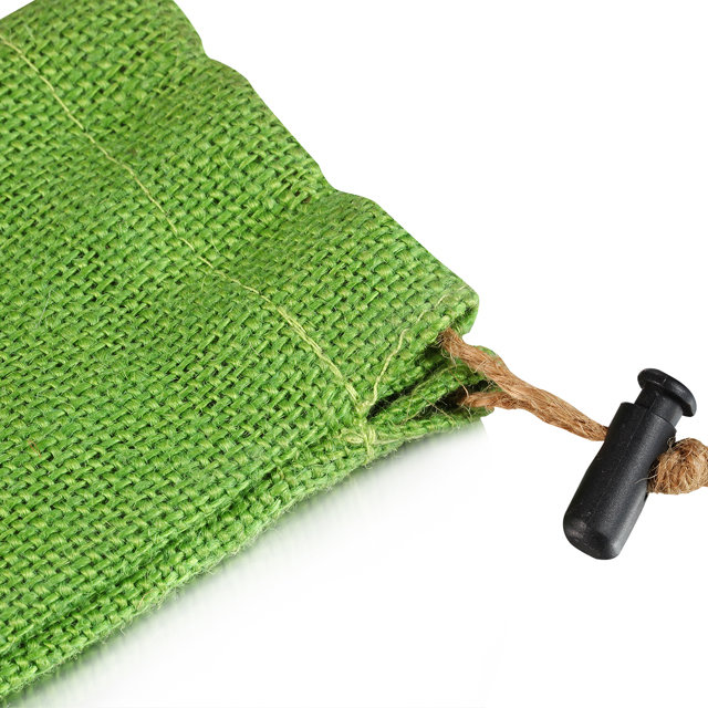 custom green linen bag