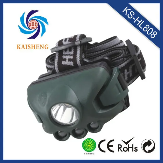 1W LED and 3 Red LED Head Lamp