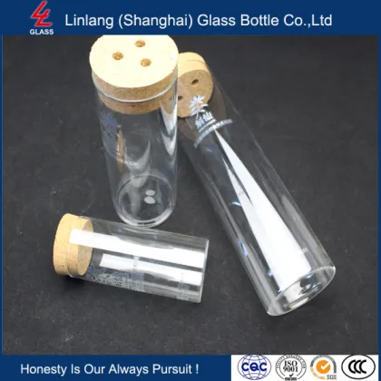 hot sales clear glass storage jar with bamboo/wooden lid