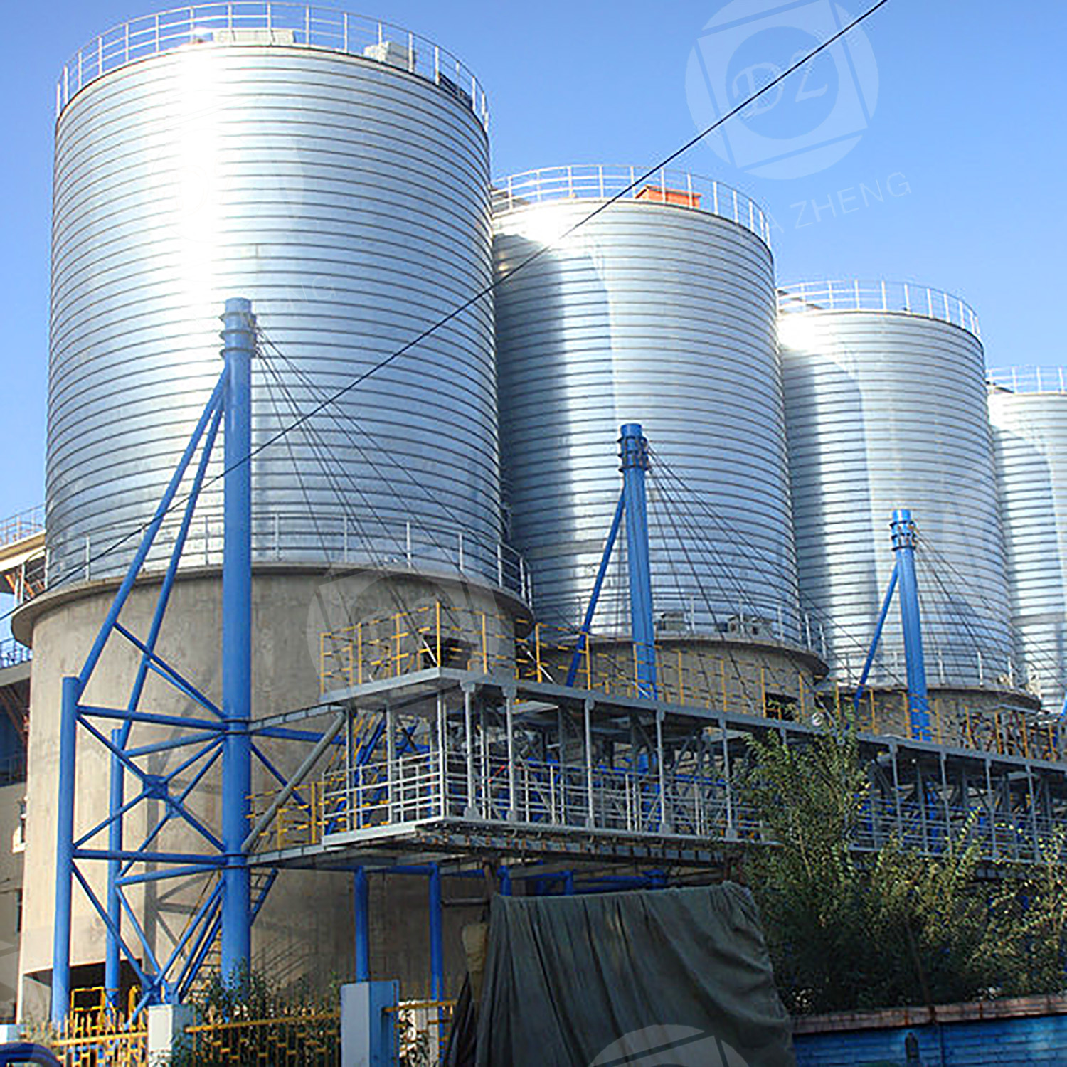 Highway construction slag powder silos