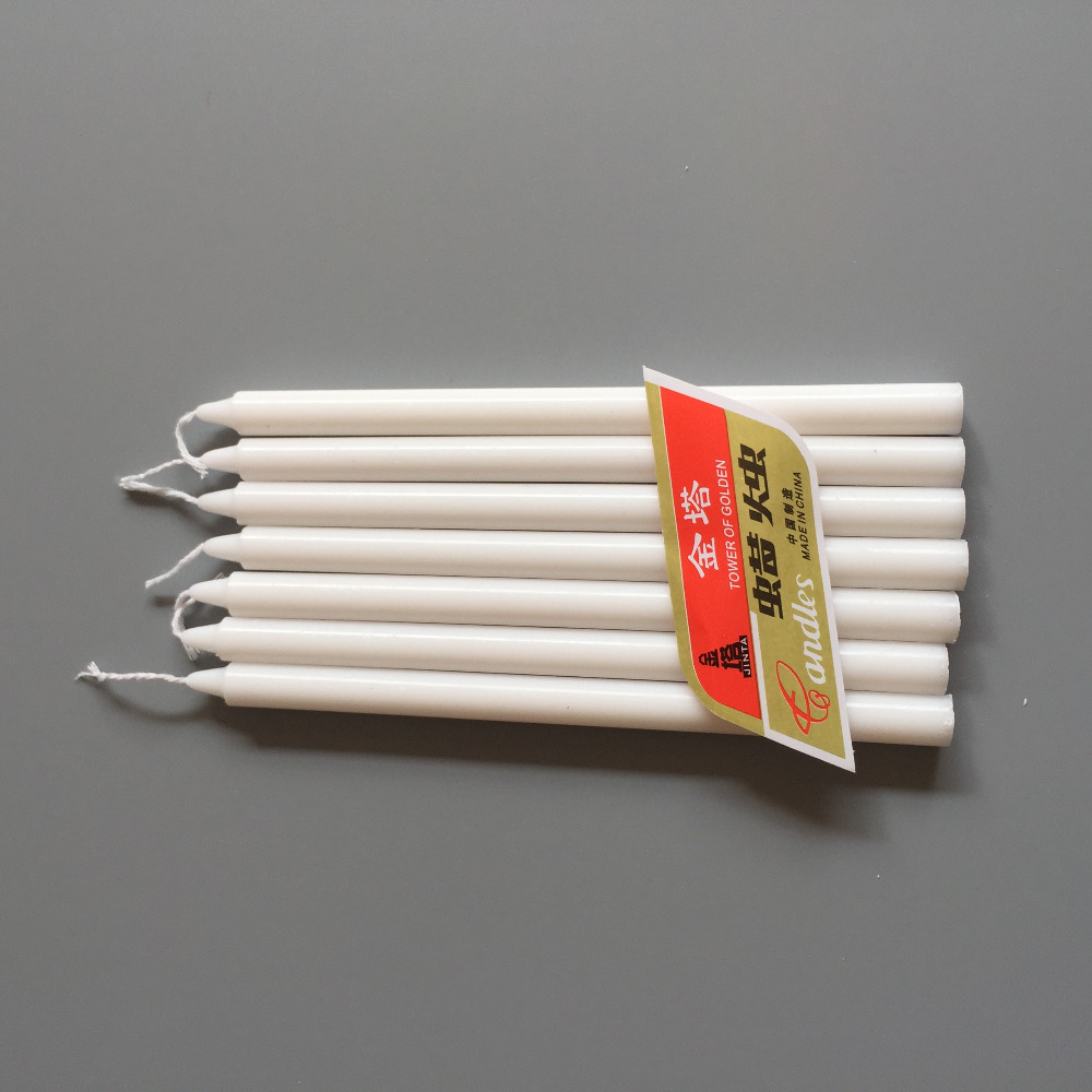 Dark Lighting White Stick Household Taper Candles