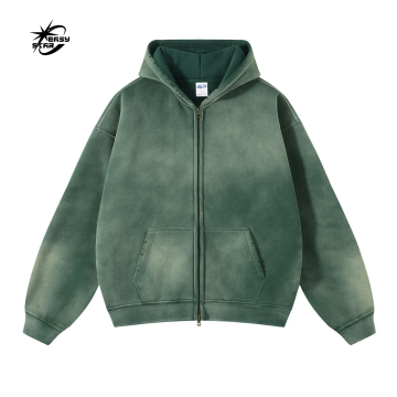Sweat à capuche lavé Dye Dye 3D Print Acid Wash Hoodie poids lourd coton français Terry surdimensionné pour hommes à sweat à capuche
