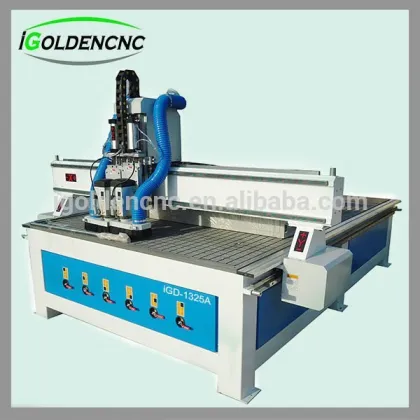 double heads Pneumatic ATC 2 heads cnc router/kitchen cabinet door cnc woodwork machine