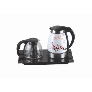 Tea Tray Ceramic and Glass Kettle Set, Electric Tea Kettle