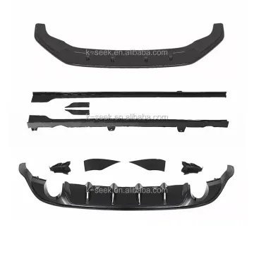 KSEEK Glossy Black Rear Diffuser Front Lip Assy for VW Golf 7.5 GTI