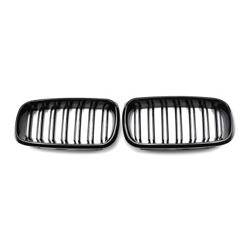 BMW X5 X6 F15 F16 2015-2018 ABS DUAL LINE LINE GLOSS Black Front Front Grille