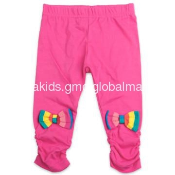 G3810# Green kids wear manufacturer cotton summer girls pleat pants