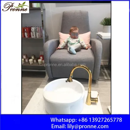 Whirlpool Pedicure Spa with Golden Faucet and Luraco Spa Chair