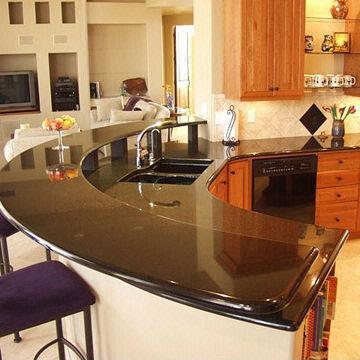Absolute Black Shanxi/Granite Bar Countertops, Polished, Special Design Edges