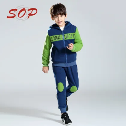 Boys boutique clothes custom sweatshirt kids hoodies boys zipper cardigan sport suits