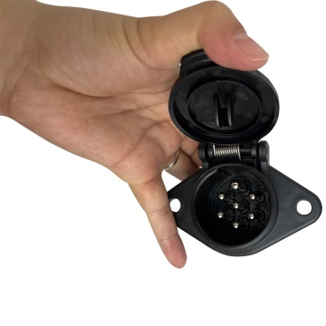 24V N Type Heavy Duty European 7-Pole Trailer Wiring Connector with Nut