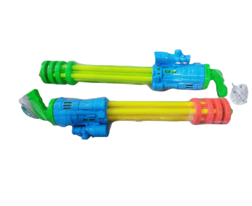 Kids Large Size 5 Tube Splashing Water Gun Shooter Game: Beach & Outdoor Toy Set