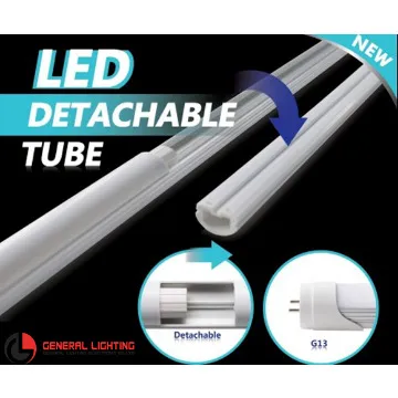 100lm/w T8 LED Detachable Tube
