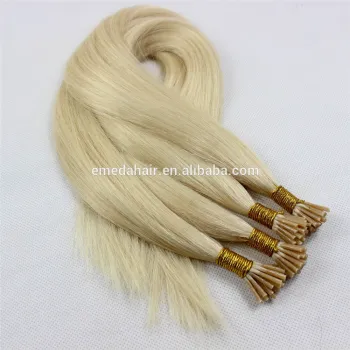 Ash blonde Italian keratin glue stick tip ultrasonic cold fusion hair extension