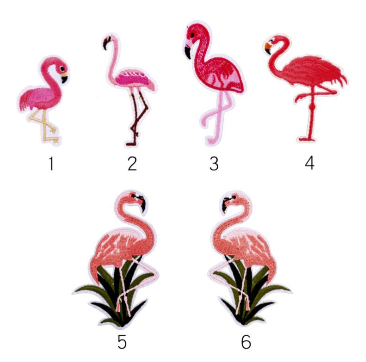 Flamingos Birds Embroidery